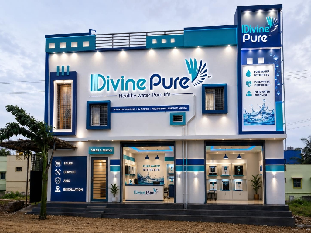 Divine Pure Modern Multi-Storey Showroom Building Hosur