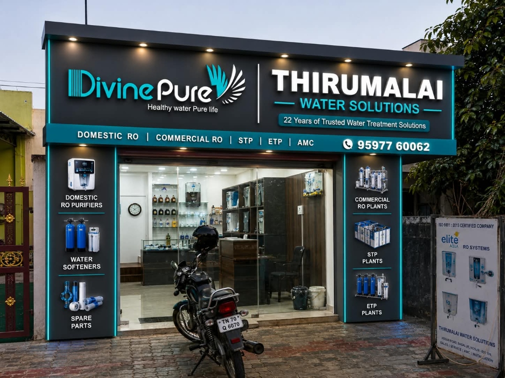 Divinepure Showroom Building Exterior & Main Board